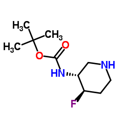 (3R,4S)-4-氟-3-BOC-氨基哌啶结构式