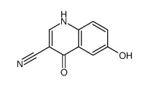6-Hydroxy-4-oxo-1,4-dihydro-3-quinolinecarbonitrile Structure