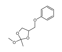 2-methoxy-2-methyl-4-(phenoxymethyl)-1,3-dioxolane结构式