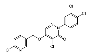 4-chloro-5-[(6-chloropyridin-3-yl)methoxy]-2-(3,4-dichlorophenyl)pyridazin-3-one structure