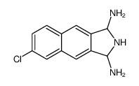 6-chloro-2,3-dihydro-1H-benzo[f]isoindole-1,3-diamine结构式