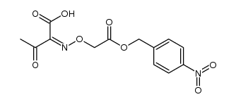 (Z)-2-p-nitrobenzyloxycarbonylmethoxyimino-3-oxobutyric acid Structure