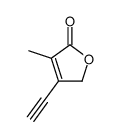 3-ethynyl-2-methyl-5-oxacyclopent-2-en-1-one结构式