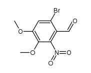 6-bromo-3,4-dimethoxy-2-nitrobenzaldehyde结构式