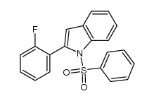 1-benzenesulfonyl-2-(2-fluorophenyl)-1H-indole结构式