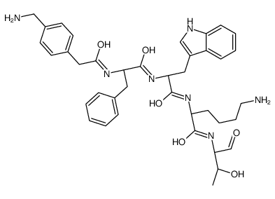 cyclo(phenylalanyl-tryptophyl-lysyl-threonyl-4-(aminomethyl)phenylacetic acid)结构式