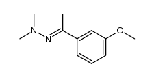 (E)-2-(1-(3-methoxyphenyl)ethylidene)-1,1-dimethylhydrazine结构式