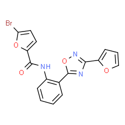 5-Bromo-N-{2-[3-(2-furyl)-1,2,4-oxadiazol-5-yl]phenyl}-2-furamide structure