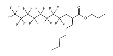 4,4,5,5,6,6,7,7,8,8,9,9,10,10,11,11,11-Heptadecafluoro-2-hexyl-undecanoic acid propyl ester Structure