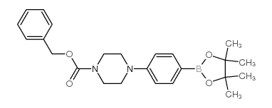 Benzyl 4-(4-(4,4,5,5-tetramethyl-1,3,2-dioxaborolan-2-yl)phenyl)piperazine-1-carboxylate Structure