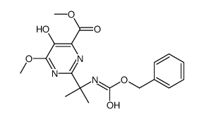 5-Hydroxy-2-[1-methyl-1-[[benzylcarbamoyl]amino]ethyl]-6-methoxypyrimidine-4-carboxylic Acid Methyl Ester Structure