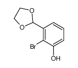 2-bromo-3-(1,3-dioxolan-2-yl)phenol结构式