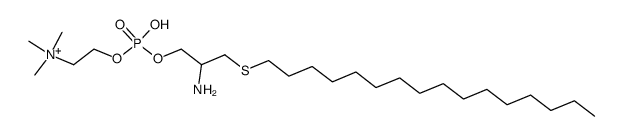 2-(((2-amino-3-(hexadecylthio)propoxy)(hydroxy)phosphoryl)oxy)-N,N,N-trimethylethan-1-aminium结构式