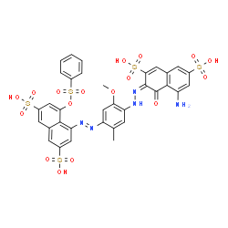 5-amino-4-hydroxy-3-[[2-methoxy-5-methyl-4-[[8-[(phenylsulphonyl)oxy]-3,6-disulpho-1-naphthyl]azo]phenyl]azo]naphthalene-2,7-disulphonic acid Structure