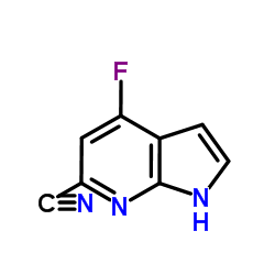 6-Cyano-4-fluoro-7-azaindole结构式