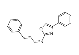 (E,E)-3-phenyl-N-(4-phenyl-1,3-oxazol-2-yl)prop-2-en-1-imine结构式