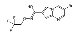 6-bromo-N-(2,2,2-trifluoroethoxy)imidazo[1,2-a]pyrimidine-2-carboxamide Structure