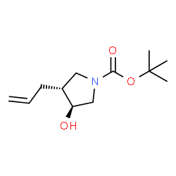 (3R,4S)-tert-butyl 3-allyl-4-hydroxypyrrolidine-1-carboxylate structure