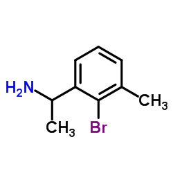 1-(2-Bromo-3-methylphenyl)ethanamine结构式