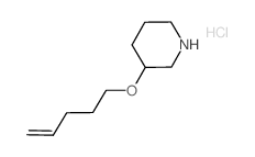 3-(4-Pentenyloxy)piperidine hydrochloride Structure