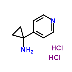 Cyclopropanamine, 1-(4-pyridinyl)-, hydrochloride (1:2) structure