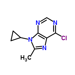 6-Chloro-9-cyclopropyl-8-methyl-9H-purine Structure