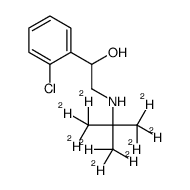 1-(2-chlorophenyl)-2-[[1,1,1,3,3,3-hexadeuterio-2-(trideuteriomethyl)propan-2-yl]amino]ethanol Structure