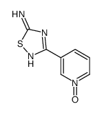 3-(1-oxidopyridin-1-ium-3-yl)-1,2,4-thiadiazol-5-amine结构式