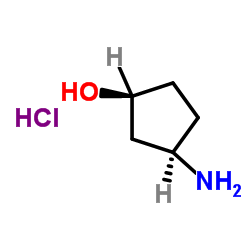(1S,3r)-3-氨基环戊醇盐酸盐结构式
