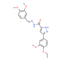 (E)-N-(3,4-dimethoxybenzylidene)-3-(4-ethoxy-3-methoxyphenyl)-1H-pyrazole-5-carbohydrazide picture