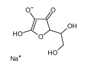 sodium,5-(1,2-dihydroxyethyl)-3-hydroxy-4-oxofuran-2-olate结构式