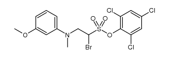 2,4,6-trichlorophenyl 1-bromo-2-((3-methoxyphenyl)(methyl)amino)ethanesulfonate Structure
