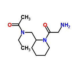 N-Ethyl-N-[(1-glycyl-2-piperidinyl)methyl]acetamide Structure