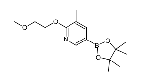 2-(2-methoxyethoxy)-3-methyl-5-(4,4,5,5-tetramethyl-1,3,2-dioxaborolan-2-yl)pyridine structure