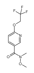 N-methoxy-N-methyl-6-(2,2,2-trifluoroethoxy)pyridine-3-carboxamide结构式