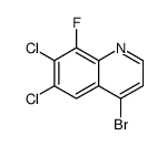 4-bromo-6,7-dichloro-8-fluoroquinoline结构式