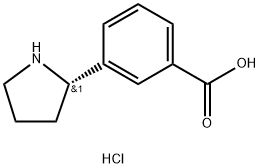 (S)-3-(吡咯烷-2-基)苯甲酸盐酸盐结构式