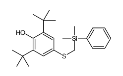2,6-ditert-butyl-4-[[dimethyl(phenyl)silyl]methylsulfanyl]phenol Structure