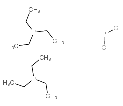 反式二氯双(三乙基膦)铂(II)结构式