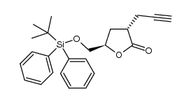 (3S,5R)-5-{[(tert-butyldiphenylsilyl)oxy]methyl}-3-(prop-2-yn-1-yl)dihydrofuran-2-(3H)-one Structure