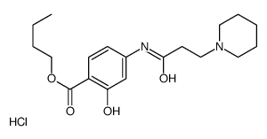 butyl 2-hydroxy-4-(3-piperidin-1-ylpropanoylamino)benzoate,hydrochloride结构式