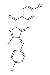 1-(4-chlorobenzoyl)-4-(4-chlorobenzylidene)-3-methyl-5-pyrazolone结构式