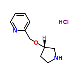 2-{[(3S)-3-Pyrrolidinyloxy]methyl}pyridine hydrochloride (1:1)结构式