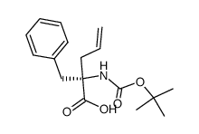 (S)-2-Benzyl-2-tert-butoxycarbonylamino-pent-4-enoic acid Structure