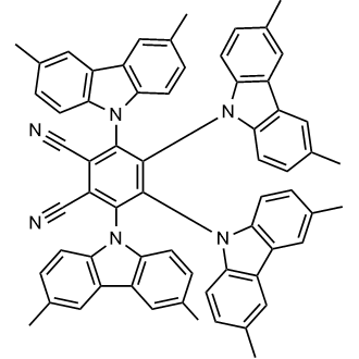 3,4,5,6-Tetrakis(3,6-dimethyl-9H-carbazol-9-yl)-1,2-benzenedicarbonitrile Structure