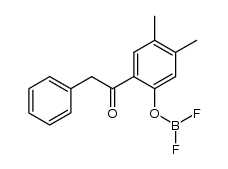 1-phenylacetyl-2-difluoroboryloxy-4,5-dimethylbenzene结构式