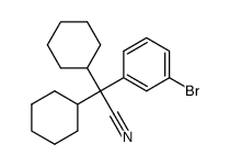 2-(3-bromophenyl)-2,2-dicyclohexylacetonitrile结构式