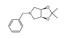 (3aR,6aS)-5-benzyl-2,2-dimethyltetrahydro-3aH-[1,3]dioxolo[4,5-c]pyrrole结构式