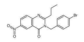 3-(4-bromobenzyl)-6-nitro-2-propyl-3,4-dihydroquinazolin-4-one Structure