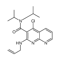 4-chloro-N,N-di(propan-2-yl)-2-(prop-2-enylamino)-1,8-naphthyridine-3-carboxamide结构式